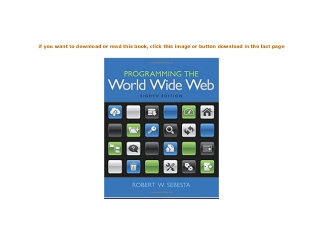 download programming the web by robert sebesta pdf 4th edition
